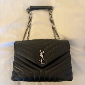 Yves Saint Laurent Black medium Lou Lou Shoulder Bag
